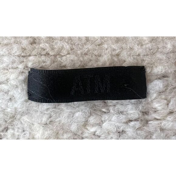 ATM Champ Fuzzy Destroyed Hem V Neck Sweater Size XS - Picture 5 of 6